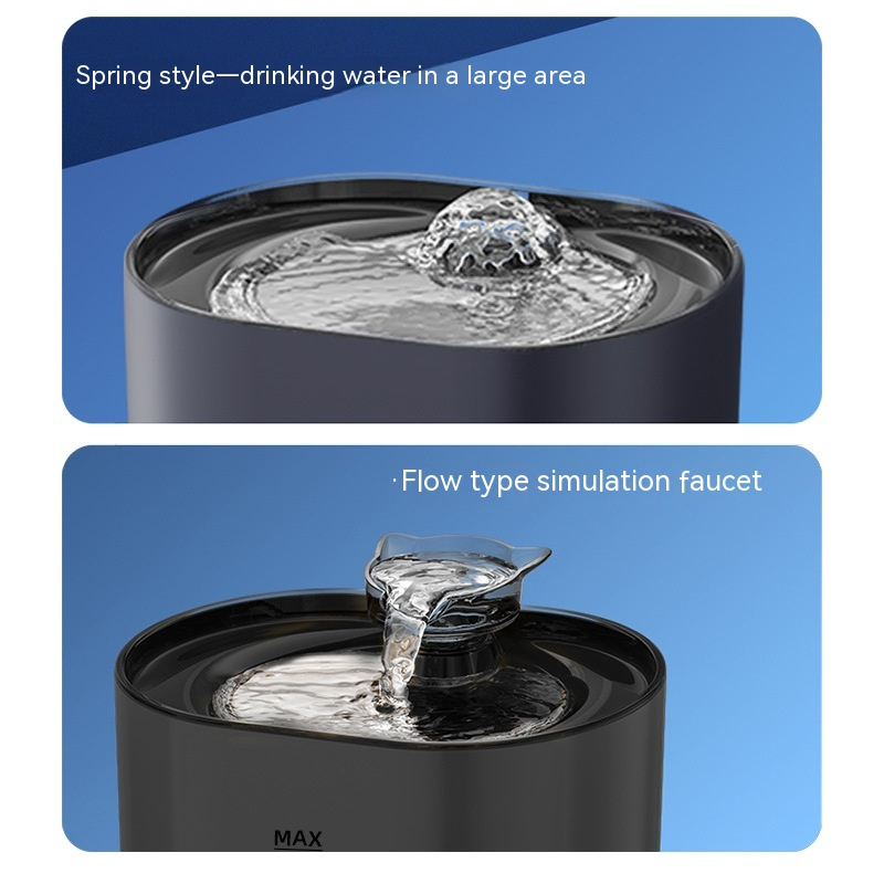 Fuente de Agua Silenciosa Gatopia — acabado Negro disponible