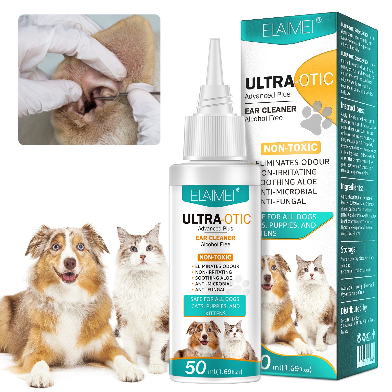 Limpiador de Oídos Gatopia — prevención de infecciones auriculares en gatos